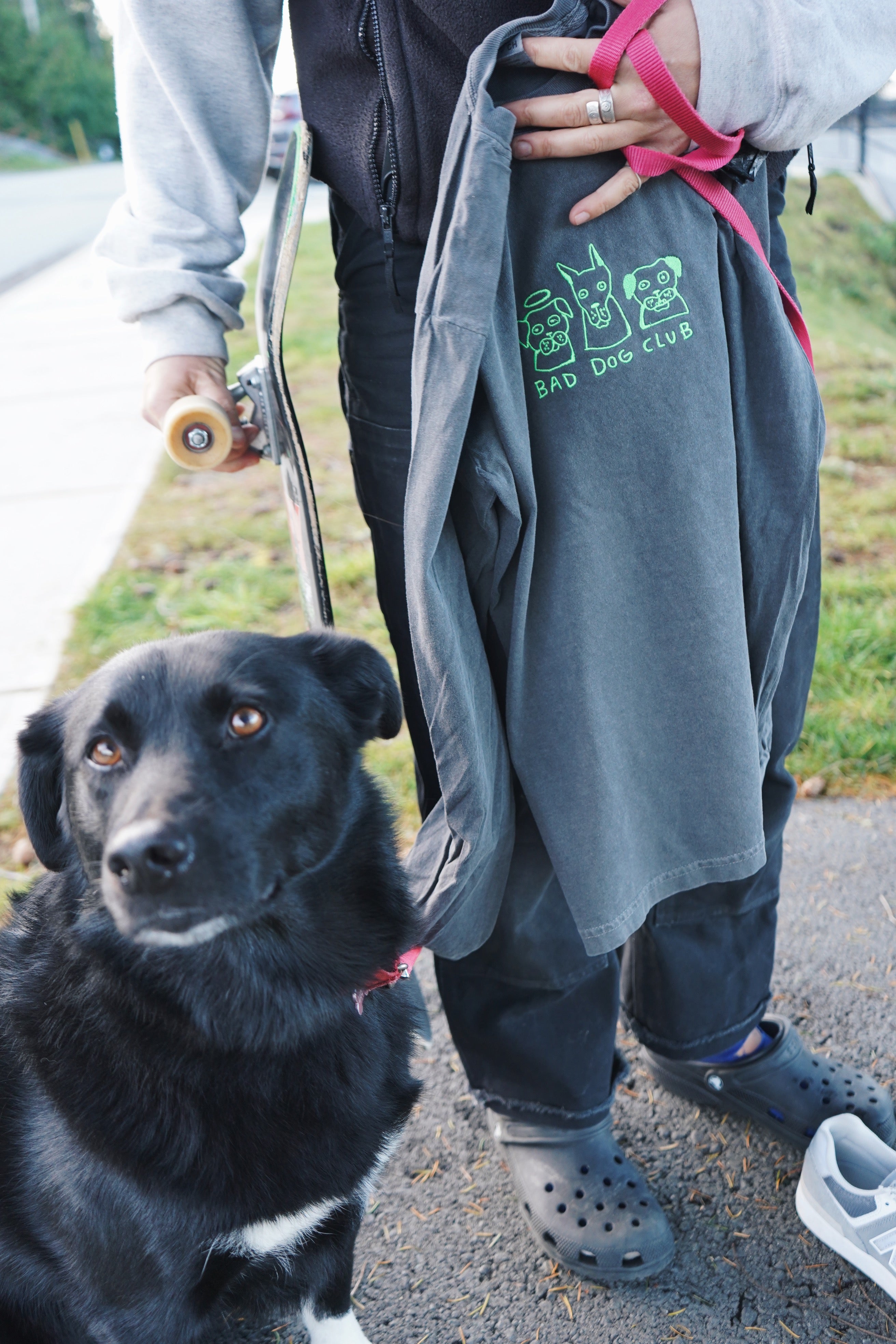 Bad Dog Club Long Sleeve with Green Embroidery