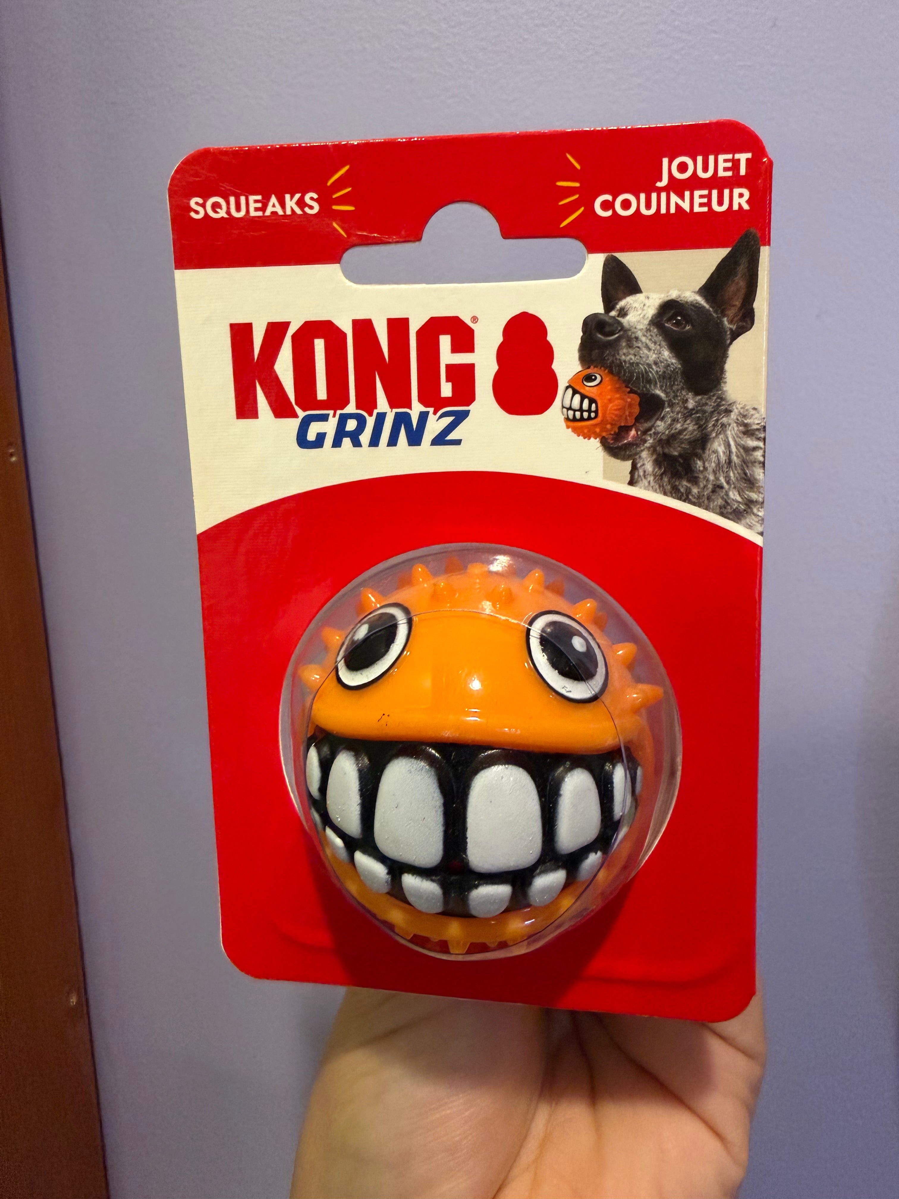 Kong Grinz Puffer Fish Toy Small