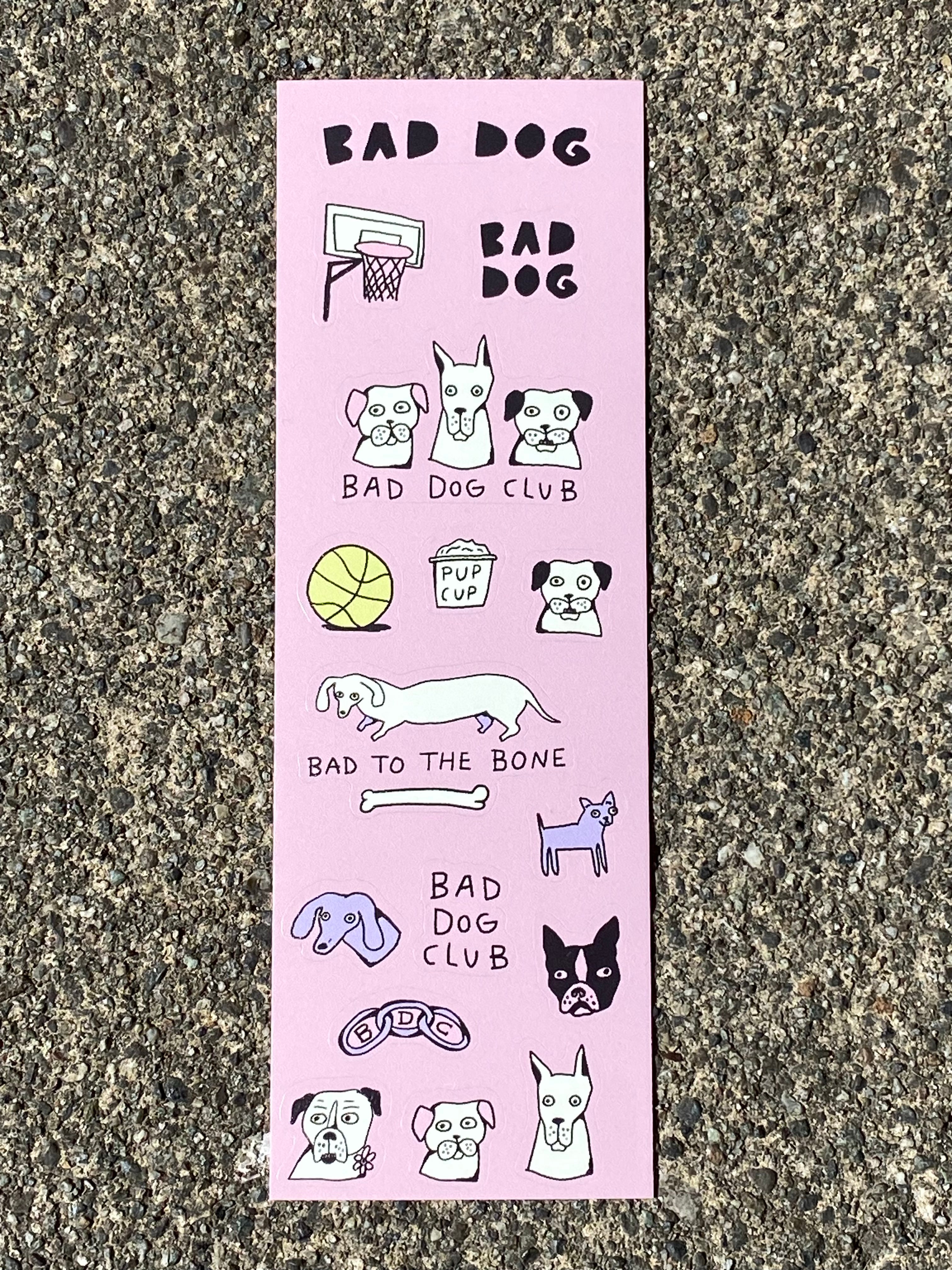 Bad Dog Graphics Sticker Sheet