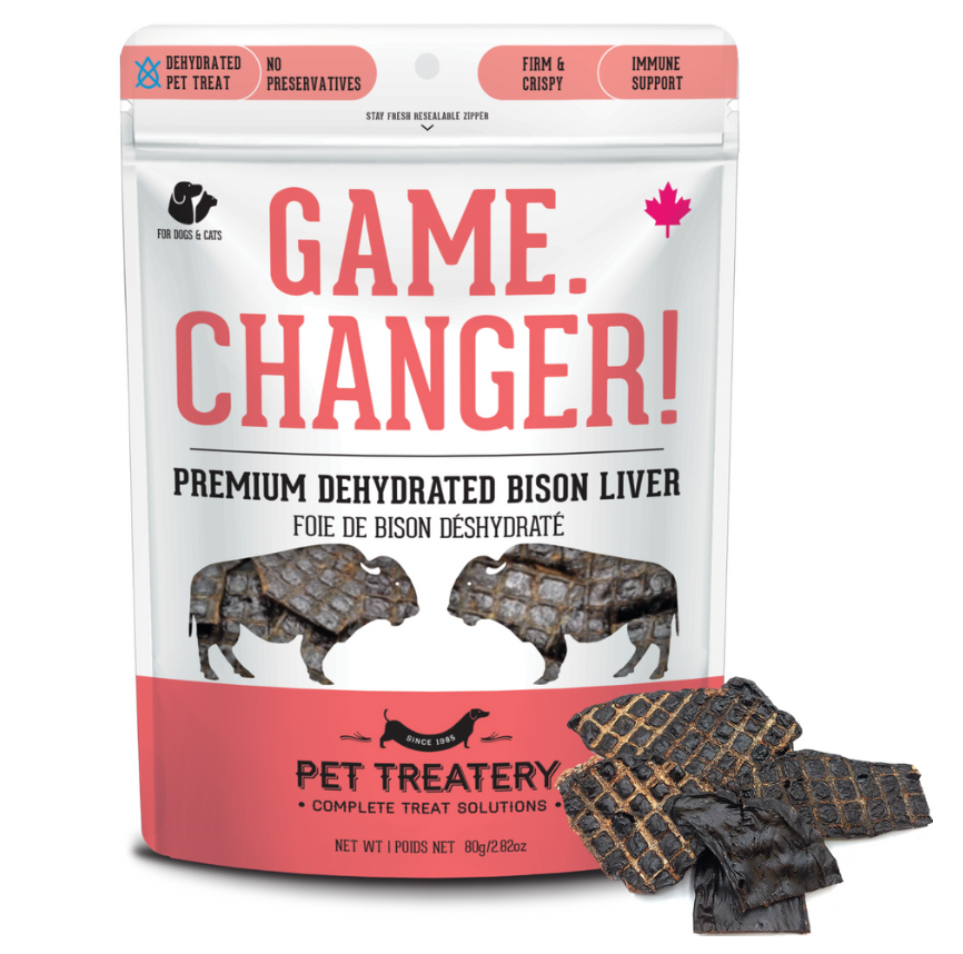 Game Changer - Premium Dehydrated Protein Bison Liver Treat For Dogs & Cats 80g