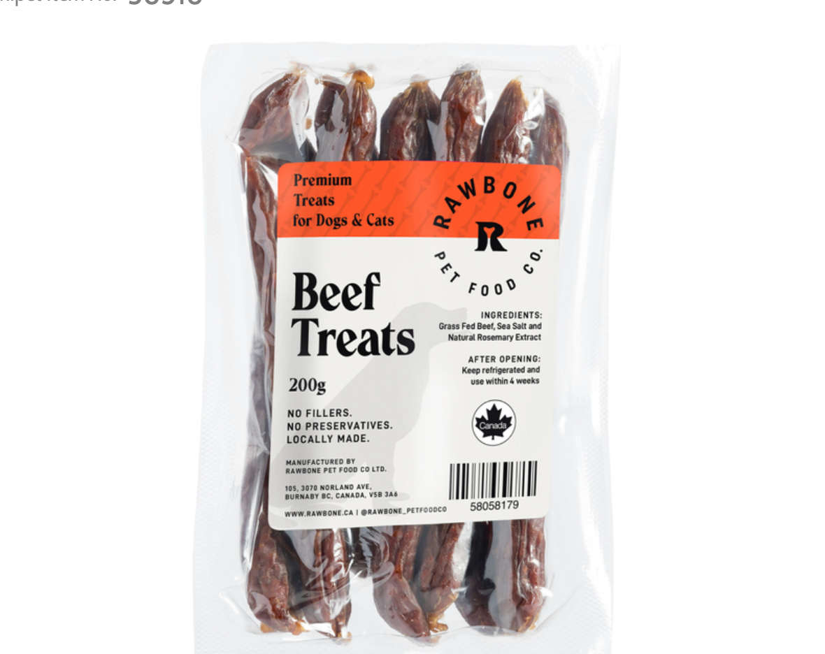 Raw Bone Beef Treat Sticks