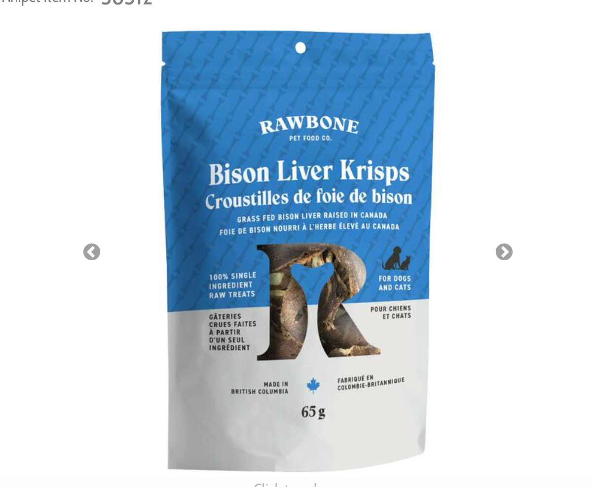 Rawbone Bison Liver Crisps