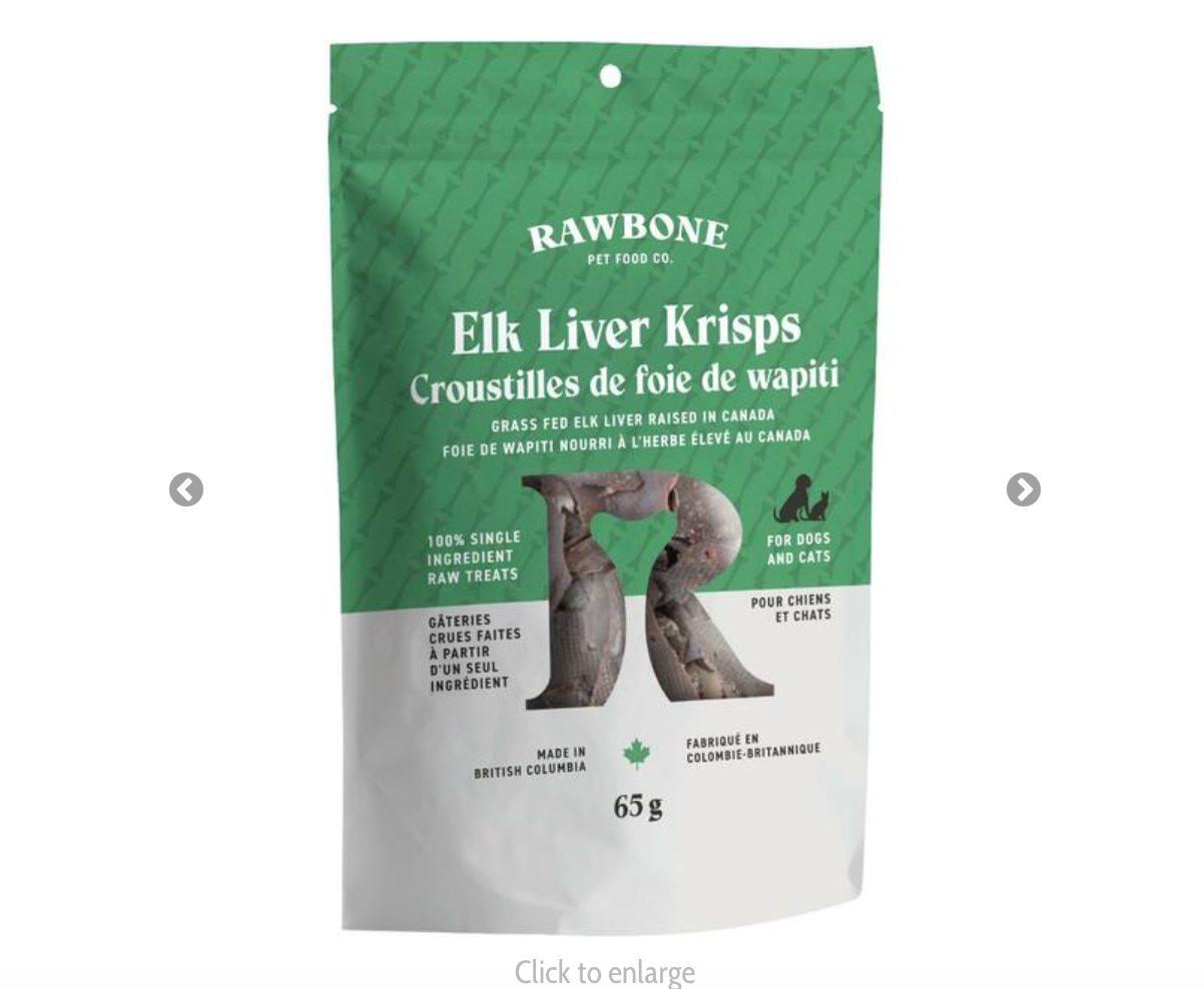 Rawbone Elk Liver Crisps